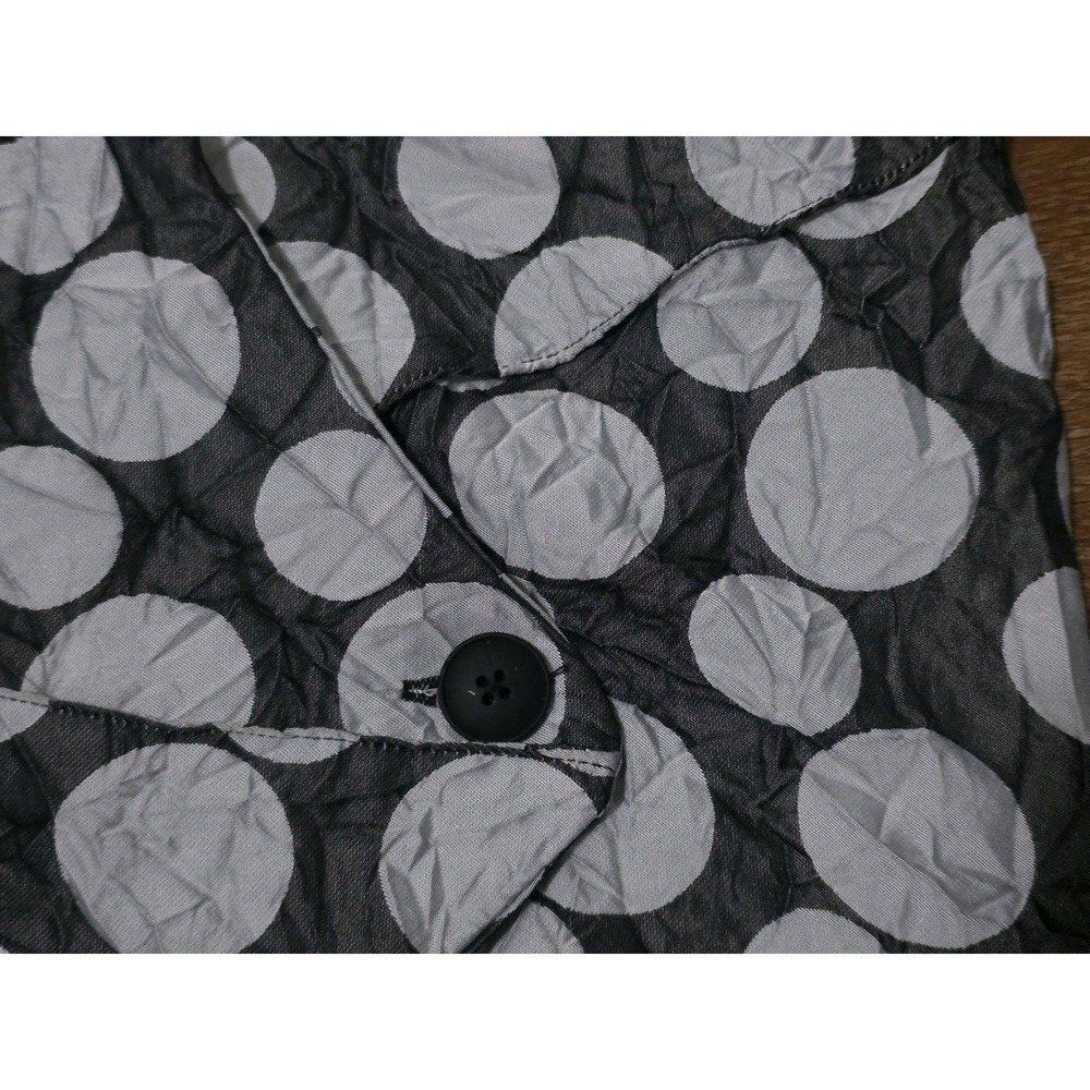 Sleeveless Polka Dot Asymmetrical Vest - Black & White - Picture 7 of 12
